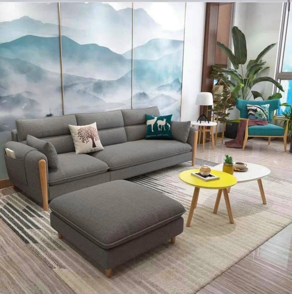 Sofa góc chữ L phòng khách giá rẻ 